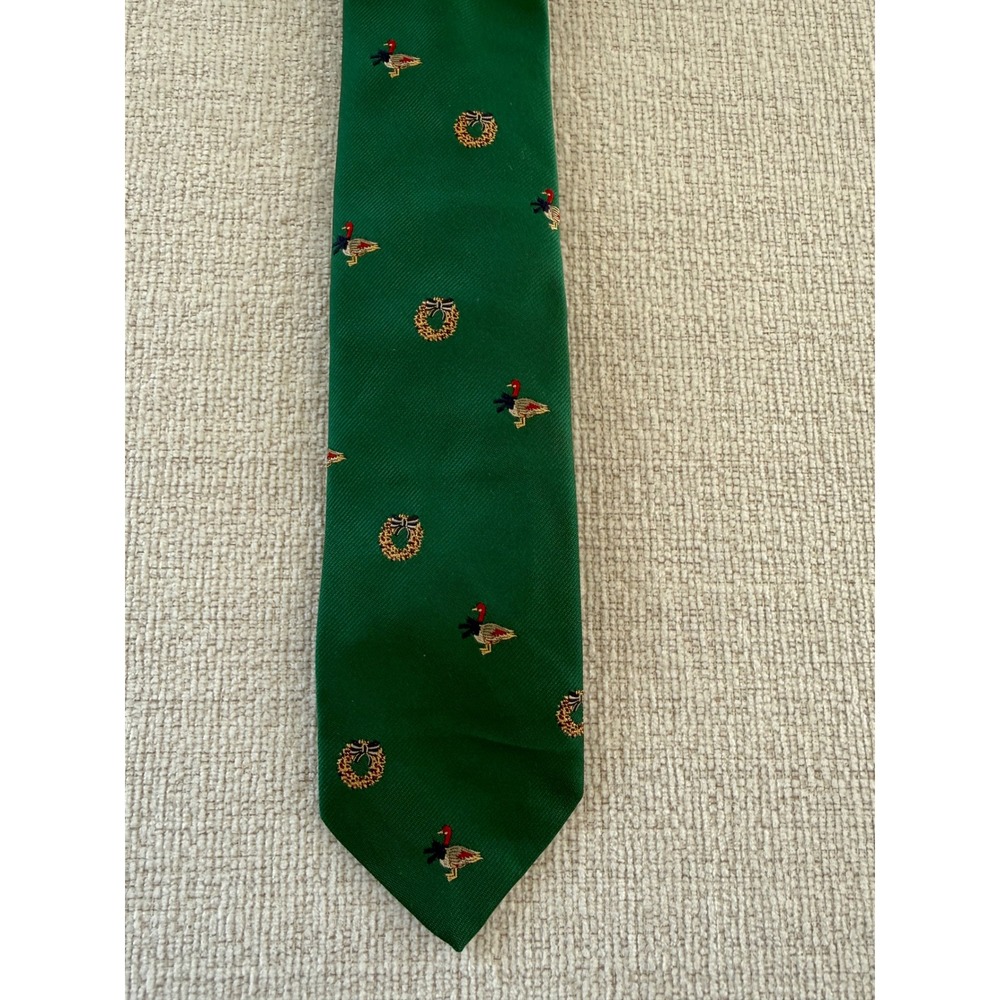 Robert Talbot for Paul Simon From England Green Festive Holiday Men's Necktie